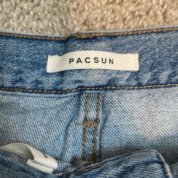 Pacsun Women’s Denim Shorts Size 27 Medium Wash 100% Cotton Distressed High Rise - Picture 10 of 13
